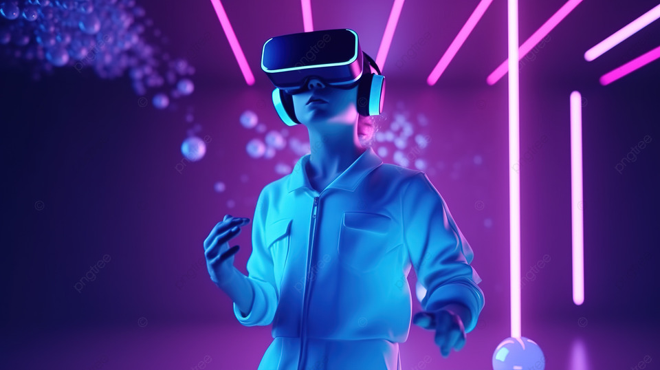 Fondo Adorable Personaje 3d Con Gafas Vr Disfruta Jugando En Su Sala Virtual Fondo, La Realidad, Realidad Virtual, Mundo Virtual Imagen de Fondo Para Descarga Gratuita - Pngtreee